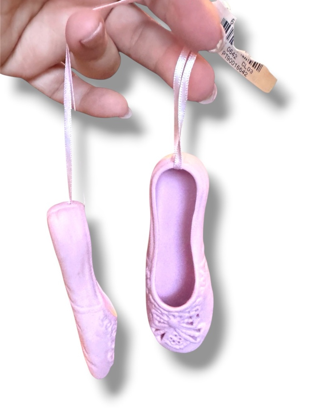 Porcelain Pink Ballet Slippers Hanging Ornament